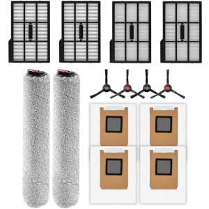14 stuks - reserveonderdelen - geschikt voor Eufy Omni E25 - Eufy Omni E28 robotstofzuigers - met 2 rolmops - 4 zijborstels - 4 HEPA filter - 4 stofzakken - accessoireset