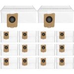 14 stuks vervangende stofzakken - geschikt voor Narwal Flow - Freo X10 Pro - Freo Z Ultra - Freo Z 10 robotstofzuiger - Reserveonderdelen en accessoires - wegwerpstofzakken