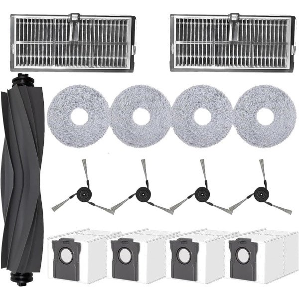 15-delige accessoireset - geschikt voor MOVA P10 Pro Ultra - P10 Ultra - Dreame L40 Ultra - X40 Ultra - X40 Master robotstofzuigers