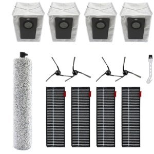 16 stuks robotstofzuiger accessoires - Geschikt voor UWANT U300 & U300 MAX - met reinigingsborstel - Onderdelen - voor robotstofzuiger - Vervangingsonderdelen