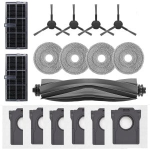 17 Stuks Accessories Kit geschikt voor Dreame L10s Pro Ultra Heat/L10s Ultra/Mova E30 Ultra/X30 ultra Robotstofzuiger - Stofzuiger onderdeel - 1 Hoofdborstel, 2 HEPA-Filters, 4 Zijborstels, 4 Dweildoeken, 6 Stofzakken