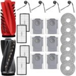 22 Stuks accessoires geschikt voor Roborock Saros 10R/P20 Ultra/P20 Plus/P20 Ultra Plus/G20S Ultra/G30 U robotstofzuiger - 2 hoofdborstels, 6 stofzakken, 6 dweilpads, 4 HEPA-filters, 4 zijborstels