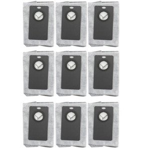 9 stuks - stofzuigerzakken - geschikt voor UWANT U300 & U300 MAX - 11.9*14.3*16cm - voor robotstofzuiger - reserveonderdelen - grijs