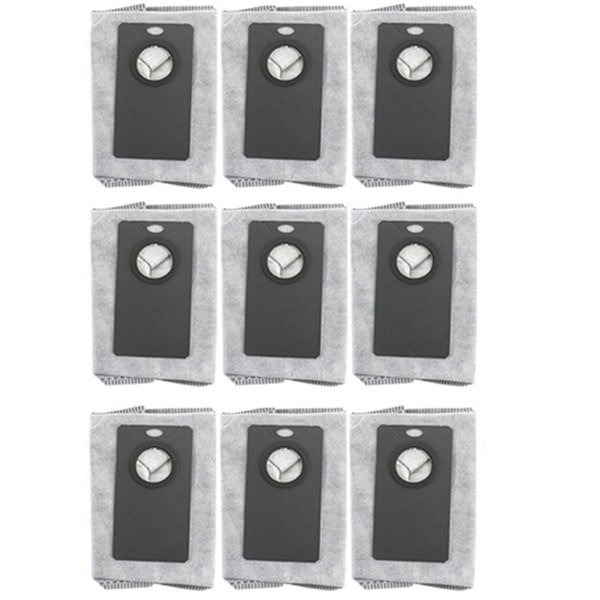 9 stuks - stofzuigerzakken - geschikt voor UWANT U300 & U300 MAX - 11.9*14.3*16cm - voor robotstofzuiger - reserveonderdelen - grijs