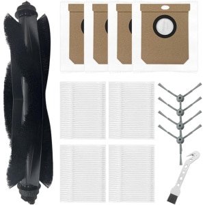 Accessoirekit Geschik voor Eufy Clean L60/L60 SES/L50/L50 SES/L60 hybride robotstofzuiger, 1 hoofdrolborstel + 4 zijborstels + 4 filters + 4 stofzakken + 1 reinigingsborstel
