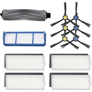 Accessoirekit - geschikt voor ILIFE A7 - A9S - X785 - X750 - X800 robotstofzuiger - met 1 hoofdborstel (rubber), 3 paar zijborstels, 4 filters en 1 voorfilter