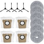 Accessoirekit - geschikt voor JONR P20 PRO robotstofzuiger - met 2 paar zijborstels, 4 filters en 6 dweilpads