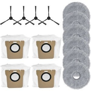 Accessoirekit - geschikt voor JONR P20 PRO robotstofzuiger - met 2 paar zijborstels, 4 filters en 6 dweilpads