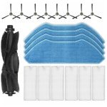 Accessoireset - 19-delige - Geschikt voor Lefant M2/M2 Plus/M2S Pro Robotstofzuiger - 1 Rolborstels, 8 Zijborstels, 6 HEPA-filters, 4 Dweilpads - Reserveonderdelen
