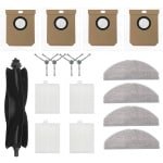 Accessoireset - Geschikt voor Eufy G50 & L60 Hybrid (SES) - L60 - L60 SES - L50 - L50 SES - Onderdelen - voor robotstofzuiger - Met HEPA Filters, Roller, Zijborstels, Mopdoeken & Stofzakken - Vervangingsonderdelen - 17-Delige Set