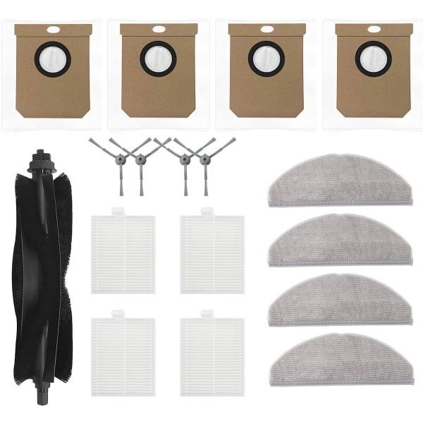 Accessoireset - Geschikt voor Eufy G50 & L60 Hybrid (SES) - L60 - L60 SES - L50 - L50 SES - Onderdelen - voor robotstofzuiger - Met HEPA Filters, Roller, Zijborstels, Mopdoeken & Stofzakken - Vervangingsonderdelen - 17-Delige Set
