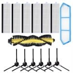 Accessoiresset - 14-Delige - Geschikt voor ILIFE A4/A4S/A40 Robotstofzuiger - 1 Hoofdborstel, 1 Primaire filter, 6 HEPA-filters, 6 Zijborstels