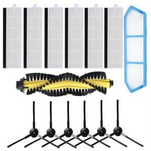 Accessoiresset - 14-Delige - Geschikt voor ILIFE A4/A4S/A40 Robotstofzuiger - 1 Hoofdborstel, 1 Primaire filter, 6 HEPA-filters, 6 Zijborstels