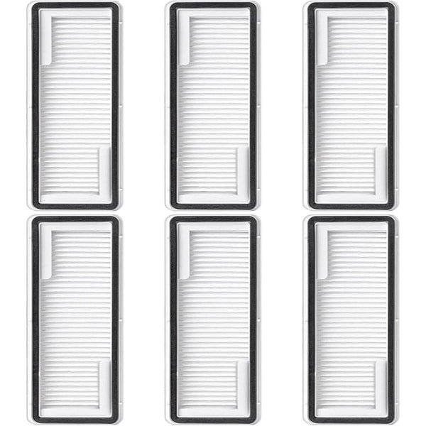 Filter - 6 stuks - geschikt voor Narwal Freo X Plus robotstofzuiger - accessoires vervangingsonderdeel - Wit
