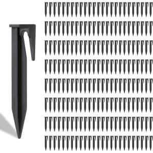 Ground Pegs voor Robotgrasmaaier - Grondankers - 200 Stuks - Grenskabel - Kabelpennen - Draadbevestiging - Schokbestendig Versterkt - Compatibel met Husqvarna - Gardena - Worx - Bosch