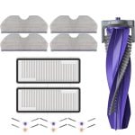 Vervangende onderdelen - 13-delige set accessoires - geschikt voor Narwal Freo X Plus robotstofzuiger - 1 rolborstel, 2 HEPA-filters, 4 dweildoeken, 6 zijborstels