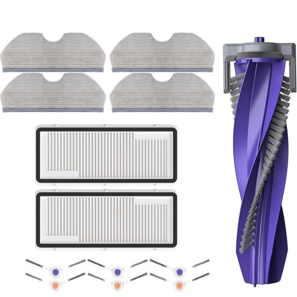 Vervangende onderdelen - 13-delige set accessoires - geschikt voor Narwal Freo X Plus robotstofzuiger - 1 rolborstel, 2 HEPA-filters, 4 dweildoeken, 6 zijborstels