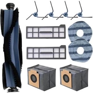 11 stuks accessoires geschikt voor Eufy X10 Pro Omni Robotstofzuiger - Stofzuiger onderdeel - 1 Hoofdborstel, 4 Zijborstels, 2 Filters, 2 Stofzakken, 2 Dweilpads