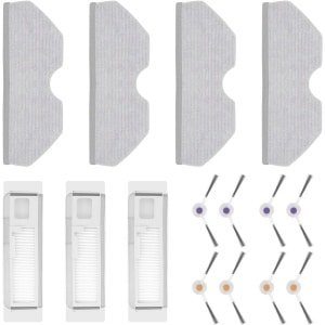 Accessoires voor Zelfreinigende Zuig- en Dweilrobot - Inclusief Schoonmaakdoeken, Stofzuigerzakken en Zijborstels