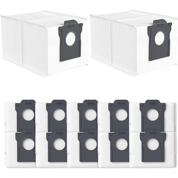 Verpakking van 12 stofzuigerzakken - Compatibel met accessoires voor de Dreame X30/X30 Pro/S10 robotstofzuiger - Non-woven zakken - Stofzuigerzakken met grote capaciteit