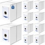 10 stuks- Vervangende stofzakken voor de T30 Pro Omni-compatibel met ECOVACS DEEBOT T30/ T30 Omni/ T30 Pro Omni/ M12 Pro+/ T30 Max robotstofzuiger-met actieve koolstoffilterzakken.