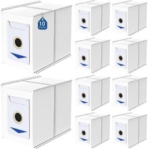 10 stuks- Vervangende stofzakken voor de T30 Pro Omni-compatibel met ECOVACS DEEBOT T30/ T30 Omni/ T30 Pro Omni/ M12 Pro+/ T30 Max robotstofzuiger-met actieve koolstoffilterzakken.