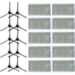 10 zijborstels + 10 HEPA-filters Geschikt voor de Lidl SilverCrest SSR 3000 A1 robotstofzuiger