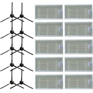 10 zijborstels + 10 HEPA-filters Geschikt voor de Lidl SilverCrest SSR 3000 A1 robotstofzuiger