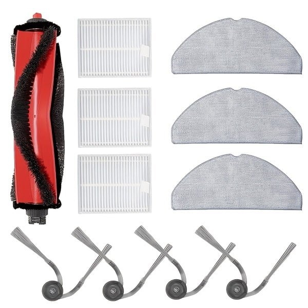 11 vervangingsonderdelen Geschikt voor Roborock Q7 M5/M5+ robotstofzuigers | Inclusief 1 hoofdborstel, 3 filters, 3 dweildoeken en 4 zijborstels