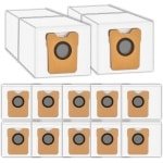 12-delige Stofzuigerzakken Set - Geschikt voor Eufy Omni C20 & C10 - 4-Laagse Filtratie - 99.7% Fijnstof Opvang - Hygiënische Stofzakken voor Robotstofzuiger - Automatische Vuilverwijdering Accessoires