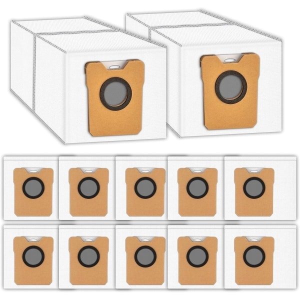 12-delige Stofzuigerzakken Set - Geschikt voor Eufy Omni C20 & C10 - 4-Laagse Filtratie - 99.7% Fijnstof Opvang - Hygiënische Stofzakken voor Robotstofzuiger - Automatische Vuilverwijdering Accessoires