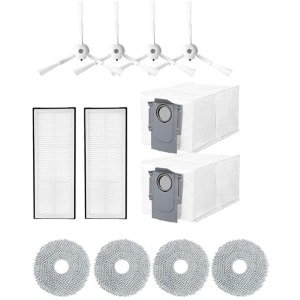 12-delige accessoire set Geschikt voor Roborock Q Revo/P10 robotstofzuiger, vervangingsonderdelen Geschikt voor 4 doeken + 2 stofzakken + 4 zijborstels + 2 filters, accessoiresets Geschikt voor stofzuigers, accessoires (4 beoordelingen)