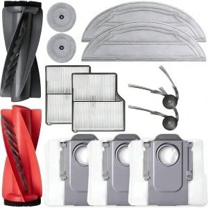 12 stuks Vervangingsset accessoires - geschikt voor Roborock Saros 10 / S9 MaxV Ultra robotstofzuiger - 1 Dubbele hoofdborstel - 2 HEPA-filter - 2 Zijborstels - 2 Dweildoek - 2 Ronde dweil - 3 Stofzak