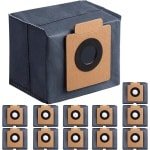 12 stuks stofzakken voor Eufy X8 Pro/X10 Pro Omni robotstofzuiger, accessoires, reservezak, stofzuigerzak