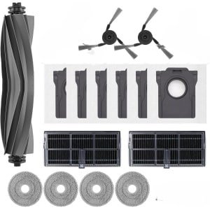 15-delige Accessoireset - Geschikt voor Dreame X40 Ultra, X40 Pro, S30 Pro Ultra & L40 Ultra - Complete Onderhoudskit - Inclusief Hoofdborstel, HEPA-Filters, Zijborstels, Dweilen & Stofzakken - Robotstofzuiger Reserveonderdelen