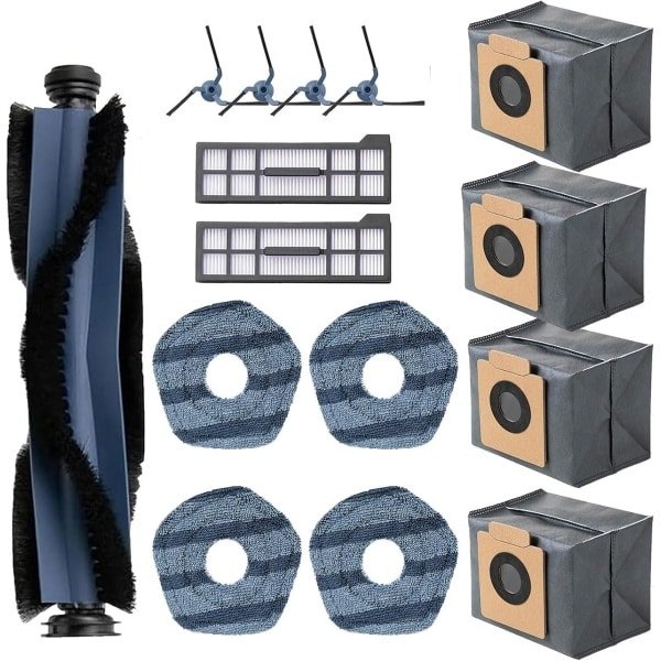 15-delige set accessoires geschikt voor EUFY X10 PRO OMNI robotstofzuiger: rolborstel, zijborstel, filter, dweil en stofzak