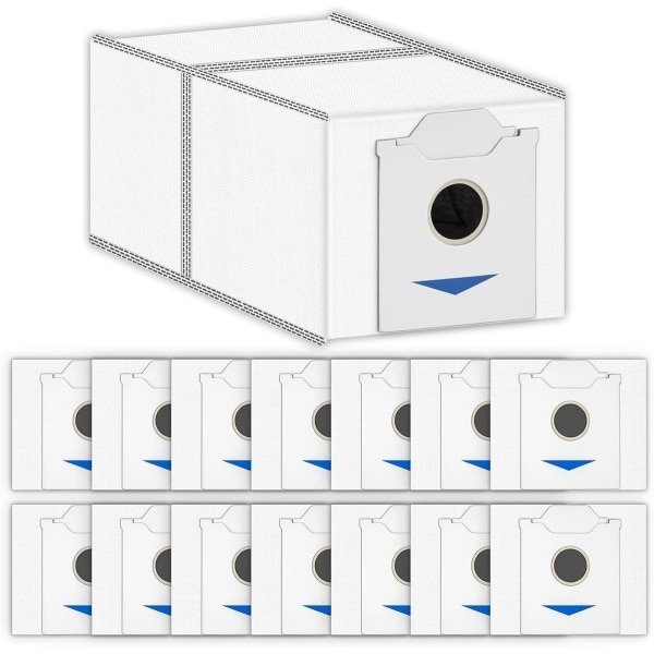15 stucks-N30 Omni vervangende stofzuigerzakken-compatibel met Ecovacs Deebot N30 Omni / N30 Pro Omni robotstofzuiger-met actieve koolfilterlaag-wegwerpzakken-stofzuigerzakken