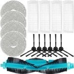 15 stuks Vervangaccessoireset - geschikt voor Conga 11090 Robotstofzuigers - Vervangende onderdelen - Stofzuiger Accessoires - Vacuüm Roller Borstel - Mop Doek - Filter - Zijborstels