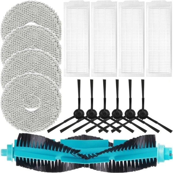 15 stuks Vervangaccessoireset - geschikt voor Conga 11090 Robotstofzuigers - Vervangende onderdelen - Stofzuiger Accessoires - Vacuüm Roller Borstel - Mop Doek - Filter - Zijborstels