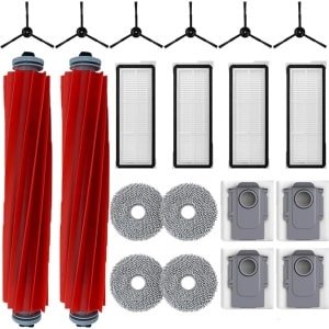 16-Delige Accessoireset Geschikt Voor Roborock Qrevo Pro/Qrevo S/Qrevo Maxv Robotstofzuigers - Stofzuigeraccessoires - Accessoireset - Accessoires - Inclusief Hoofdborstel, Stofzak, Reinigingsdoek, Filter En Zijborstels