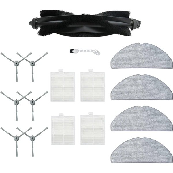 16 stuks robotstofzuiger accessoires - Geschikt voor Eufy G50 Hybrid (SES) - L60 Hybrid (SES) - L60 - L60 SES - L50 - L50 SES - Onderdelen - voor robotstofzuiger - met reinigingsborstel - Vervangingsonderdelen