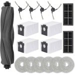 17-delige accessoire set geschikt voor de robotstofzuiger Dreame X40 Ultra, inclusief vervangende onderdelen zoals de hoofdborstel, zijborstels, filters, dweil en stofzak