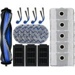 17 stuks accessoires - geschikt voor Ecovacs Deebot T30C Omni - T30C - T50S - N50 robotstofzuiger - 1 hoofdborstel - 4 reinigingsdoeken - 3 filters - 5 stofzakken - 4 zijborstels