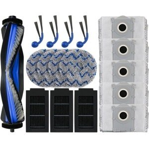 17 stuks accessoires - geschikt voor Ecovacs Deebot T30C Omni - T30C - T50S - N50 robotstofzuiger - 1 hoofdborstel - 4 reinigingsdoeken - 3 filters - 5 stofzakken - 4 zijborstels