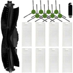 18-delige set Geschikt voor zijborstels Geschikt voor de Aonus S8 robotstofzuiger: 1 hoofdborstel, 8 HEPA-filters en 8 zijborstels.