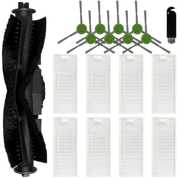 18-delige set Geschikt voor zijborstels Geschikt voor de Aonus S8 robotstofzuiger: 1 hoofdborstel, 8 HEPA-filters en 8 zijborstels.