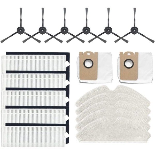 18-delige set zijborstelmoppen met HEPA-filter en stofzak geschikt voor de M7 PRO robotstofzuiger