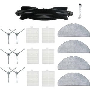 18 stuks robotstofzuiger accessoires - Geschikt voor Eufy G50 Hybrid (SES) - L60 Hybrid (SES) - L60 - L60 SES - L50 - L50 SES - Onderdelen - voor robotstofzuiger - met reinigingsborstel - Vervangingsonderdelen
