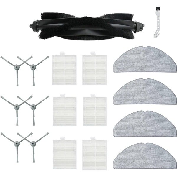 18 stuks robotstofzuiger accessoires - Geschikt voor Eufy G50 Hybrid (SES) - L60 Hybrid (SES) - L60 - L60 SES - L50 - L50 SES - Onderdelen - voor robotstofzuiger - met reinigingsborstel - Vervangingsonderdelen