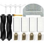 19 reserveonderdelen en accessoires Geschikt voor de Ultenic T10 robotstofzuiger Geschikt voor 2 hoofdborstels + 4 zijborstels + 4 H-filters